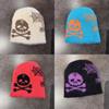 Knitted Unisex Skull Pumpkin Hat With Letter Design For Fall And Seasons Winter