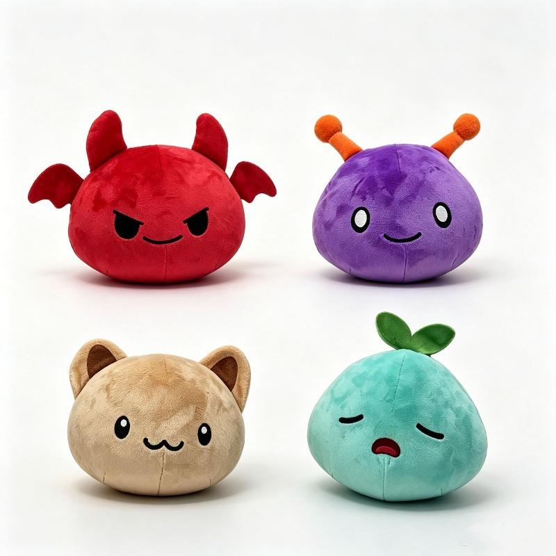 Roblox Slime RNG Plush Doll 4 Styles Red Devil Purple Alien Cat Sprout Soft Round Stuffed Toy Cute Game Decor Gift for Kids Roblox Game Fan Collectors