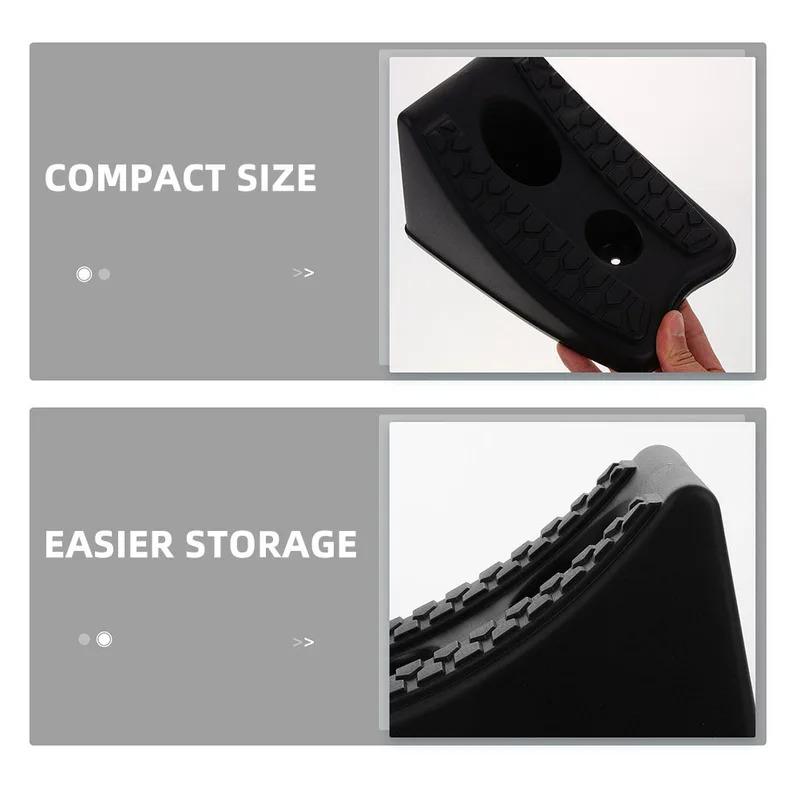 2 шт. Пластиковые противооткатные упоры для колес Сверхпрочные для легковых автомобилей, автодомов, прицепов, для бездорожья Стопоры для безопасности транспортных средств Противооткатные упоры для колес Блоки для шин