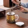 Ретро Керамический Чайник с Ажуром Шанци Офисная Чашка