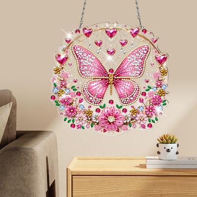 Акриловые Специальной Формы Красивый Узор 5D DIY Алмазное Искусство Подвесные Украшения Алмазная Живопись Подвесные Украшения для Взрослых