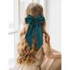 Satin Bow Streamer Hair Clip: Elegant Retro Hairpin for Women