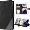 Case + 2 Tempered Glass for Xiaomi Redmi Note 14 Pro 5G (not for 4G) Anti-Scratch Protection Synthetic Leather Black