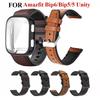 Кожа+Силиконовый Ремешок для Часов с Мягким Ободком из ТПУ для Huami Amazfit Bip 6 Bip5 Bip 5 Unity