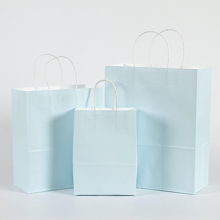 10 шт./лот подарочный бумажный пакет с ручками темного цвета праздничный подарочный пакет для свадебной вечеринки чистый темно-синий крафт-бумага