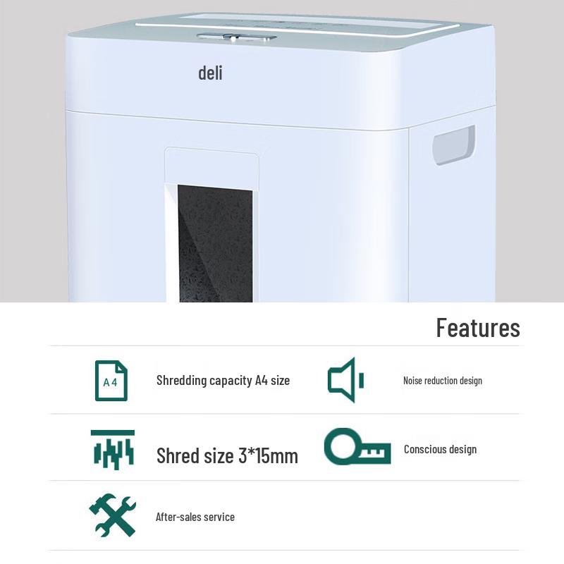Deli 9920 P-4 Security Paper Shredder CN plug (adapter included)