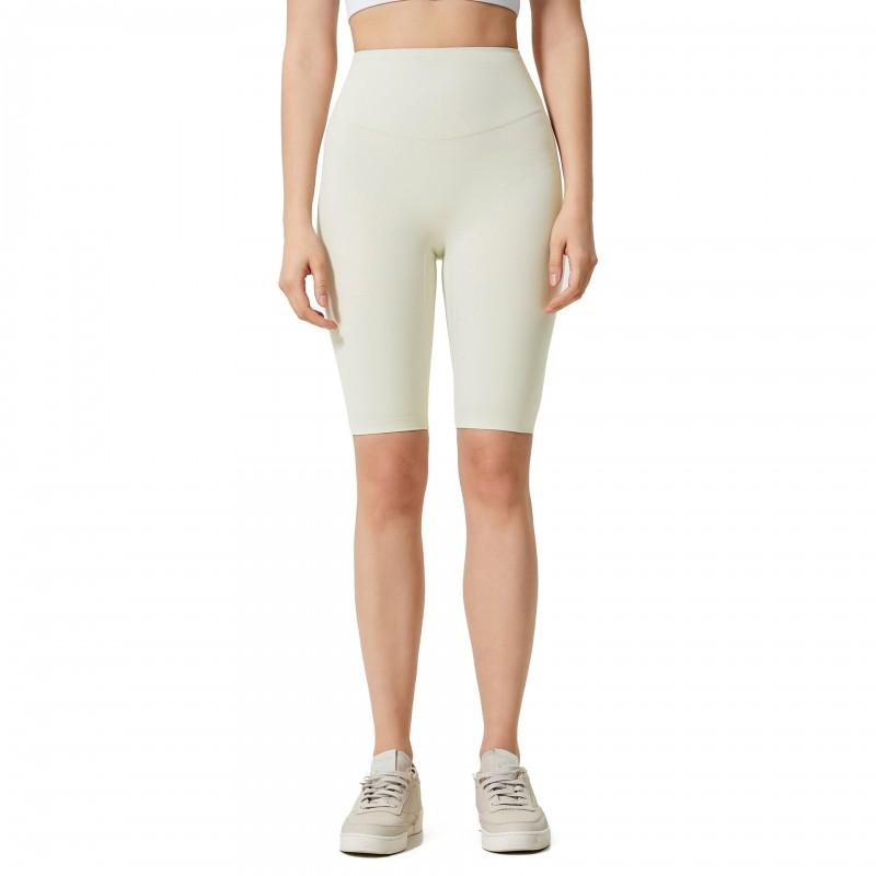 High-Waisted Seamless Yoga Shorts Women Breathable Stretchy 5-Point Leggings Running Fitness Workout Pants DK388