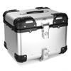 Set top case aluminium XS45 45 L argent + coussin dosseret passager compatible BMW