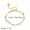 18K Gold Stainless Steel Chain Bracelet - Elegant DIY Jewelry for Women