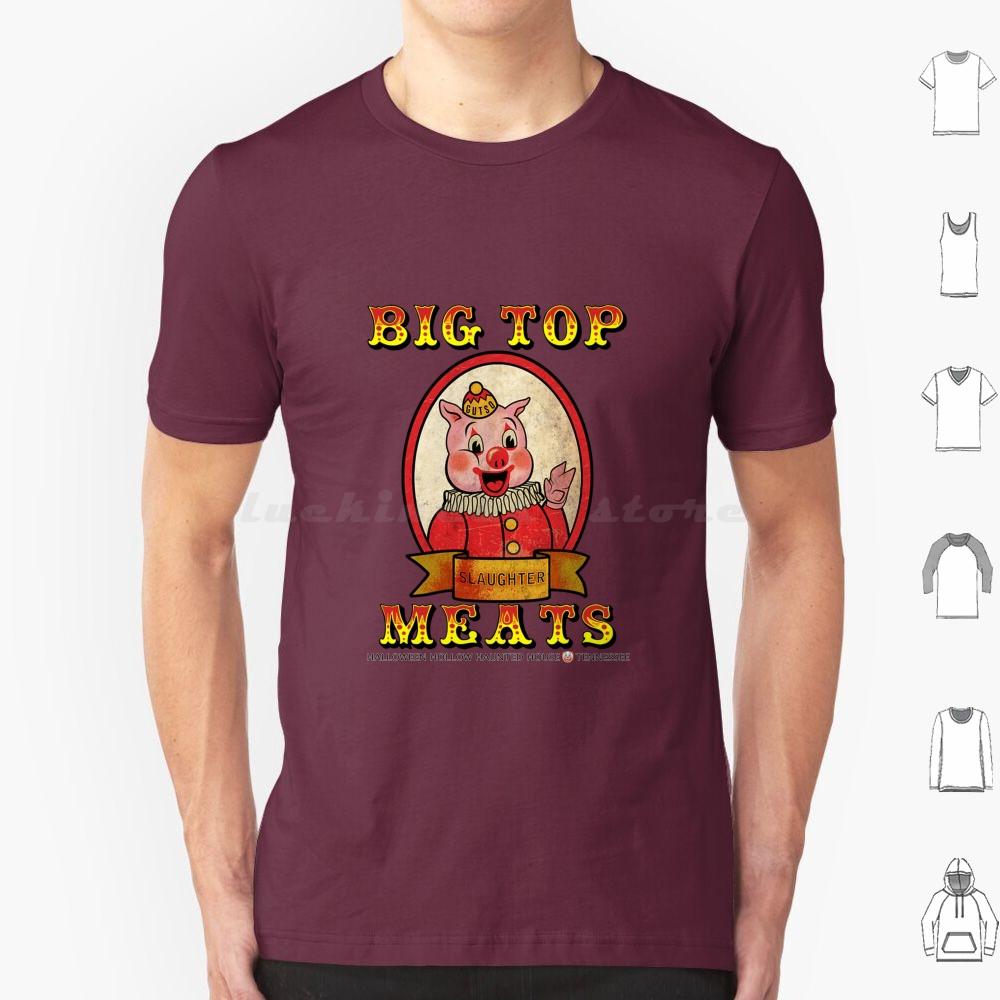 Big Top Meats T Shirt Cotton Men Women DIY Print Halloween Haunted House Halloween Hollow Big Top