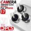5/1 комплект Закаленное стекло для IPhone 17 Pro Max 17Air HD Clear Защитная пленка для объектива камеры Антицарапающая Защитная пленка для объектива для IPhone17