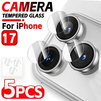 5/1 комплект Закаленное стекло для IPhone 17 Pro Max 17Air HD Clear Защитная пленка для объектива камеры Антицарапающая Защитная пленка для объектива для IPhone17