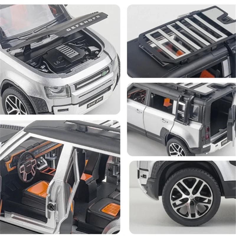 Новый 1:24 Land Rover Defender SUV игрушечные литые машинки и игрушечные транспортные средства металлическая модель автомобиля имитационная коллекция игрушки для детей подарки