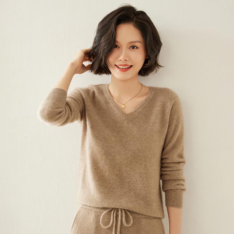 Женский кашемировый свитер Qinghe cashmere 100% кашемир осенне-зимний кашемировый пуловер мягкий и теплый