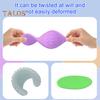 6/12Pcs Silicone Sensory Stone Toy Anxiety Stress Relief Portable Travel Calming Fidget Stone Textured Worry Stone Toy Kids Teens Adults Gift