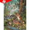 5D DIY Cross Stitch Animal Fox Diamond Mosaic Diamond Embroidery Full Display Diamond Painting