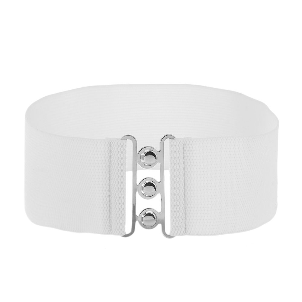 Женское повседневное широкое эластичное платье с поясом на талии, пояс с металлической пряжкой