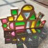 Colored Transparent Building Blocks For Preschool Education Toys Gifts Rainbow Transparent Building Blocks