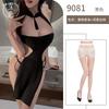 Sex underwear sexy hollow hot lace-up cheongsam high split skirt nightclub witch uniform temptation