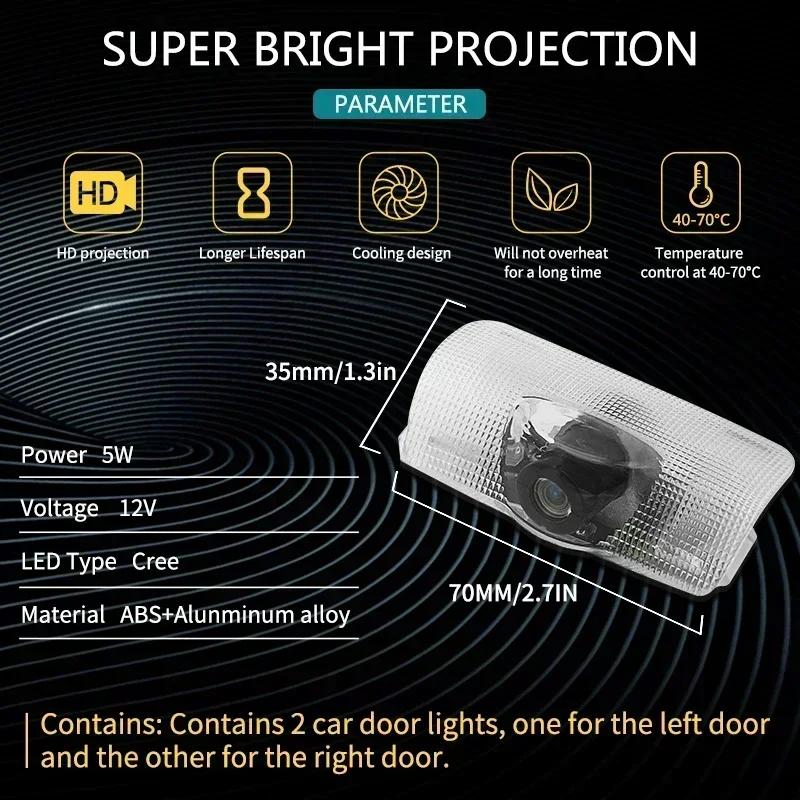 LED Car Door Projector Welcome Ghost Shadow Light Accessories For LEXUS F SPORT ES RX GX LS LX IS GS UX Series IS F IS250 IS350