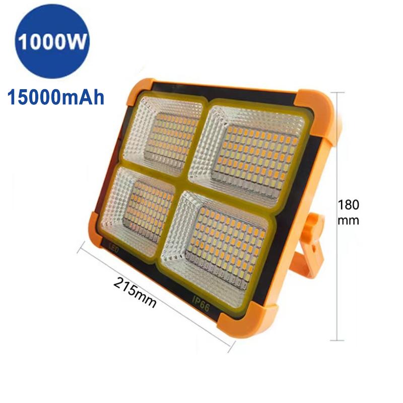 100 Вт/1000 Вт Солнечный кемпинговый фонарь уличный портативный прожектор перезаряжаемый аварийный внешний аккумулятор ночник солнечный светодиодный фонарь для палатки