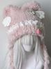 Y2K Aesthetic Lace Patchwork Knitted Fairy Hat Cute Strawberry Winter Cap Harajuku Kawaii Grunge Women Hats