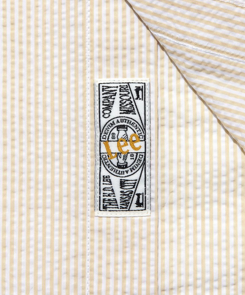 LEE Loco Pocket Seersucker Short Sleeve Shirt Light Beige