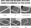6ft Foldable Shower Water Dam Adhesive Splash Guard Barrier for Wet Dry Separation  Gray