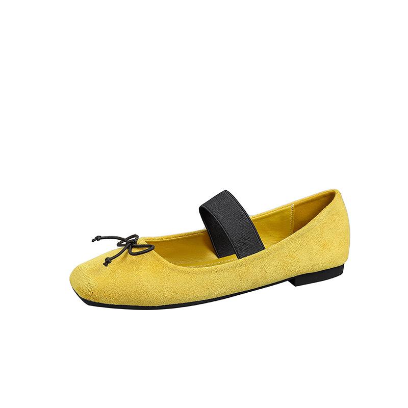 IPPEUM Туфли Мэри Джейн Женские Балетки Большой Размер 44 Туфли-лодочки с Квадратным Носком На Плоской Подошве 2025 Новые Туфли Балерины