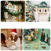 12Pcs/set Handcrafted Xmas Tree Pendant Wooden Christmas Decorations Classic Angel Ornament Set