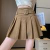 Short Pleated Skirt for Women In Autumn and Winter New Safety Pants Skirt for Small Person with High Waist Slim A-line Short Skirt