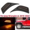 2Pcs/set Car LED Amber Front Fender Marker Lights Fit for Jeep Wrangler JL