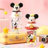 X&W for Disney Cartoon Water Cup Plastic Water Bottle with Doll Lid Portable Juice Drink Sports Straw Cup Children's School Cups