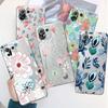 Dark Blue Flower Floral Clear Case For Xiaomi Poco X3 Nfc X3pro M3 F1 F3 For Mi 11 12 13 11x 12x Pro 11 10 Lite 11t 10t Pro