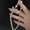 50 см Цепочка для свитера с бабочкой AAA Барочный Длинное ожерелье 6-8 мм Натуральный Белый Пресноводный Жемчуг Бессмертный Шарм Жемчуг