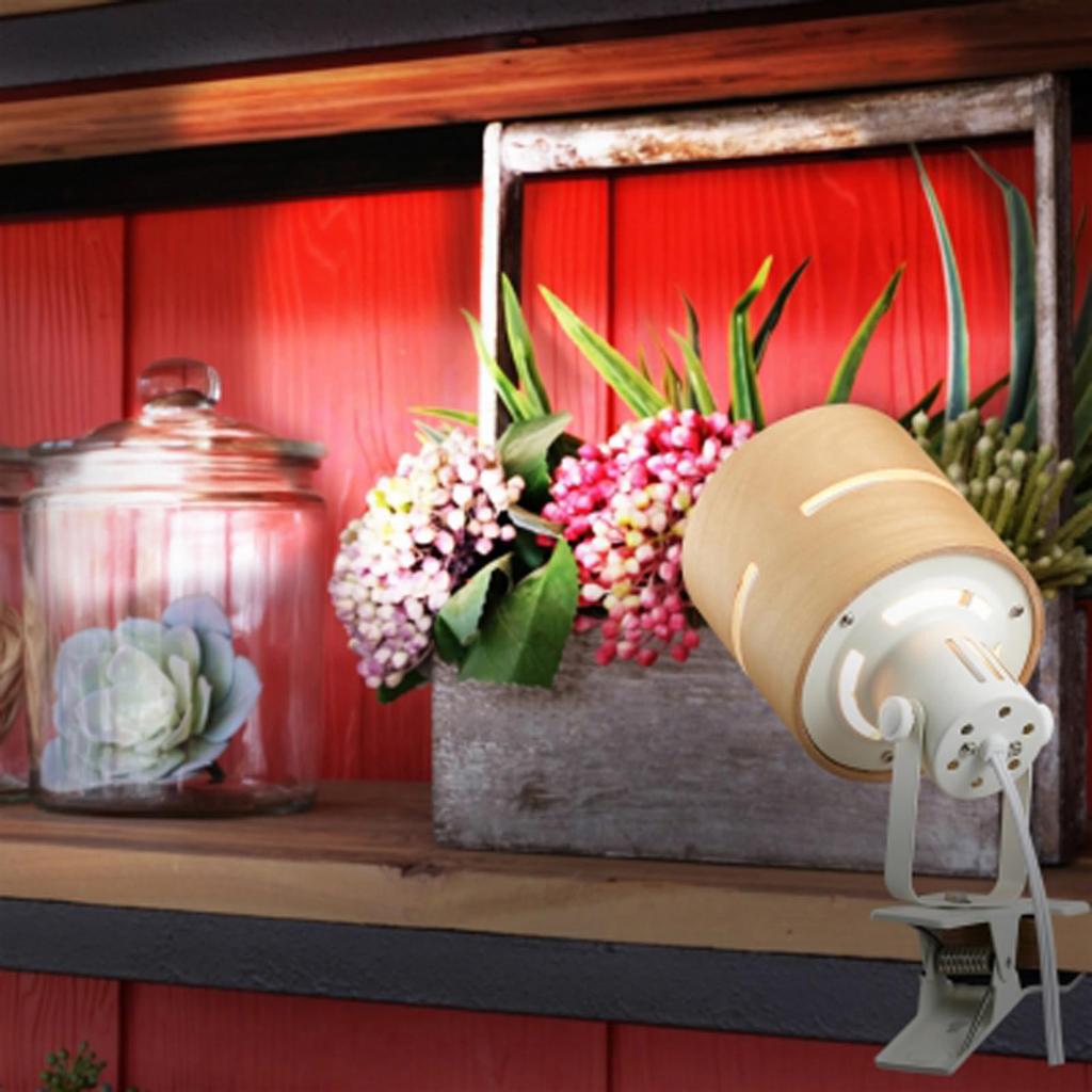 Yazawa Corporation Wood Sade Clip Light Bulb Sold Separately Base E26 Natural CLX60X01NA