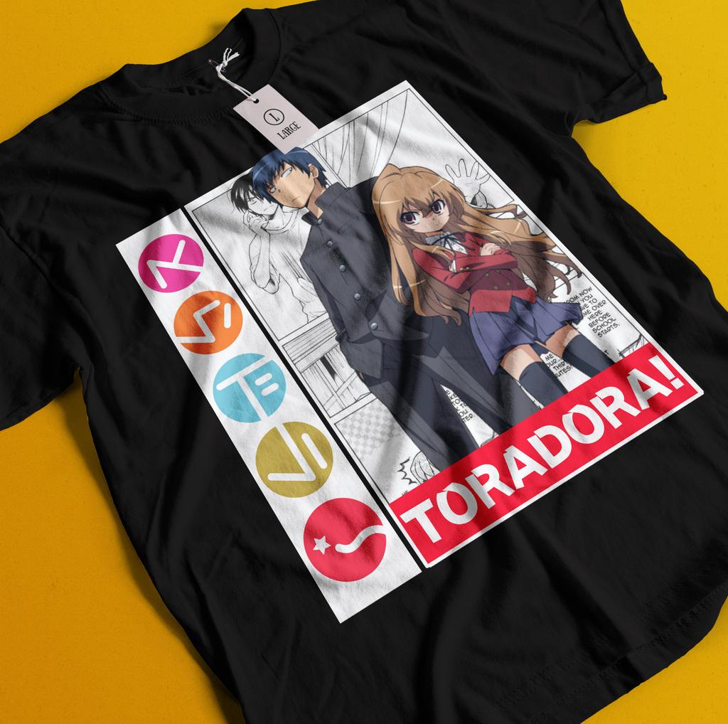 Unisex Cotton Short Sleeve Toradora Shirt Taiga Aisaka Tshirt Ryuji Takasu T-Shirt Minori Tee Yusaku Anime