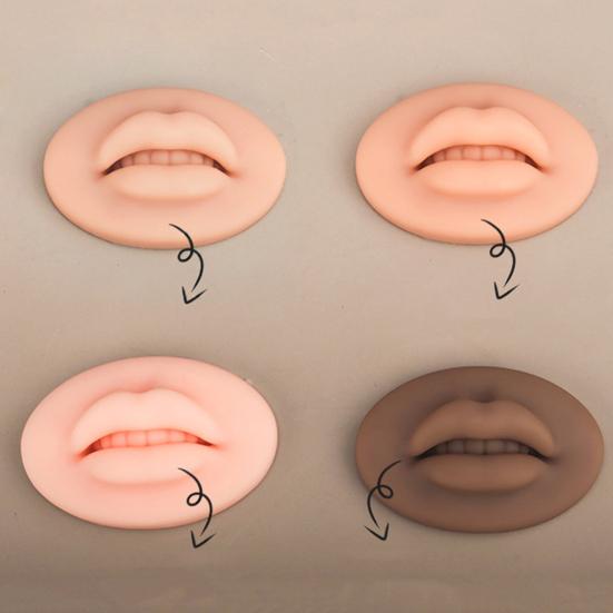 Татуировка Практика Гибкая Безопасная Многоразовая Практика Шаблон Кожи Губы 3D Форма Для Губ