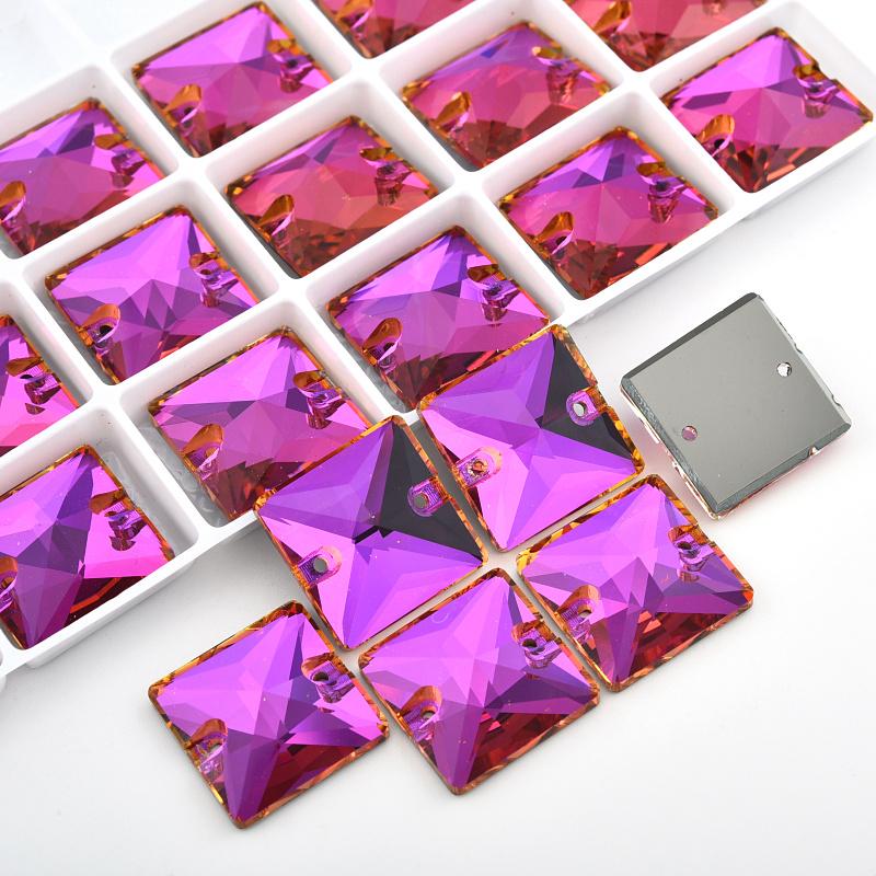 Blinginbox Стразы Квадратные Пришивные Стразы Кристальные Камни Кристальные Стразы Бусины для Костюма на Выступление