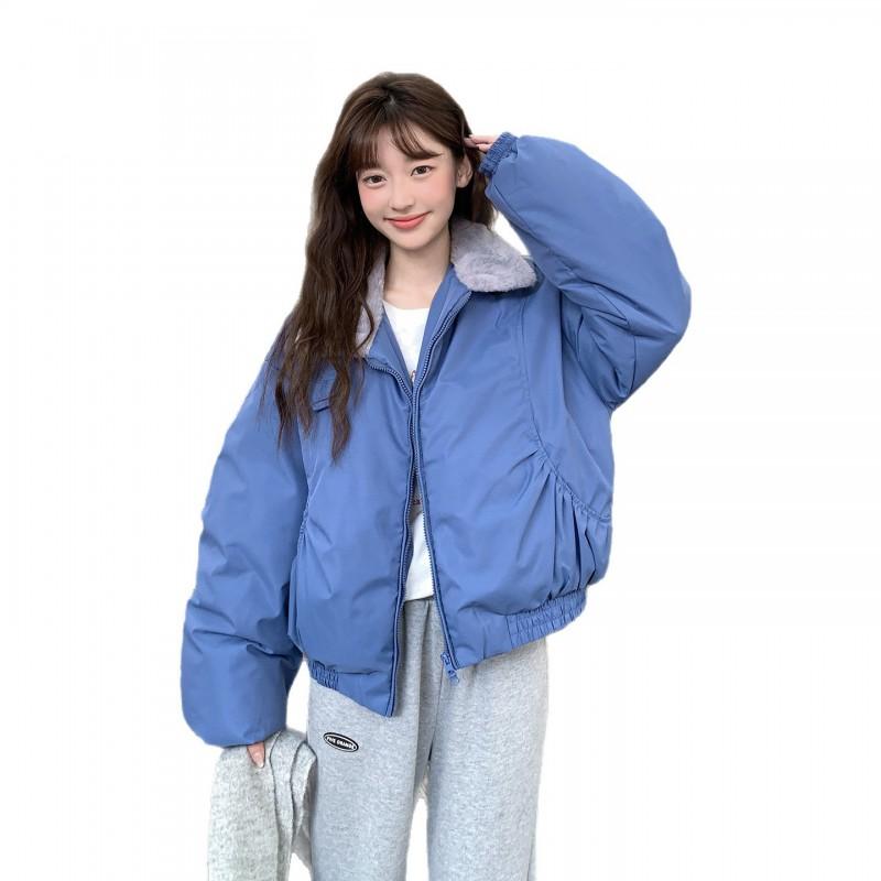 2026 Womens Korean Style Short Padded Winter Coat Loose Slim Fit Thick Cotton Jacket Small Size