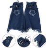 Denim Cloth Cross Trumpet Leg Covers Stars Long Stockings Trendy Y2K Denim Leg Warmers  Cosplay