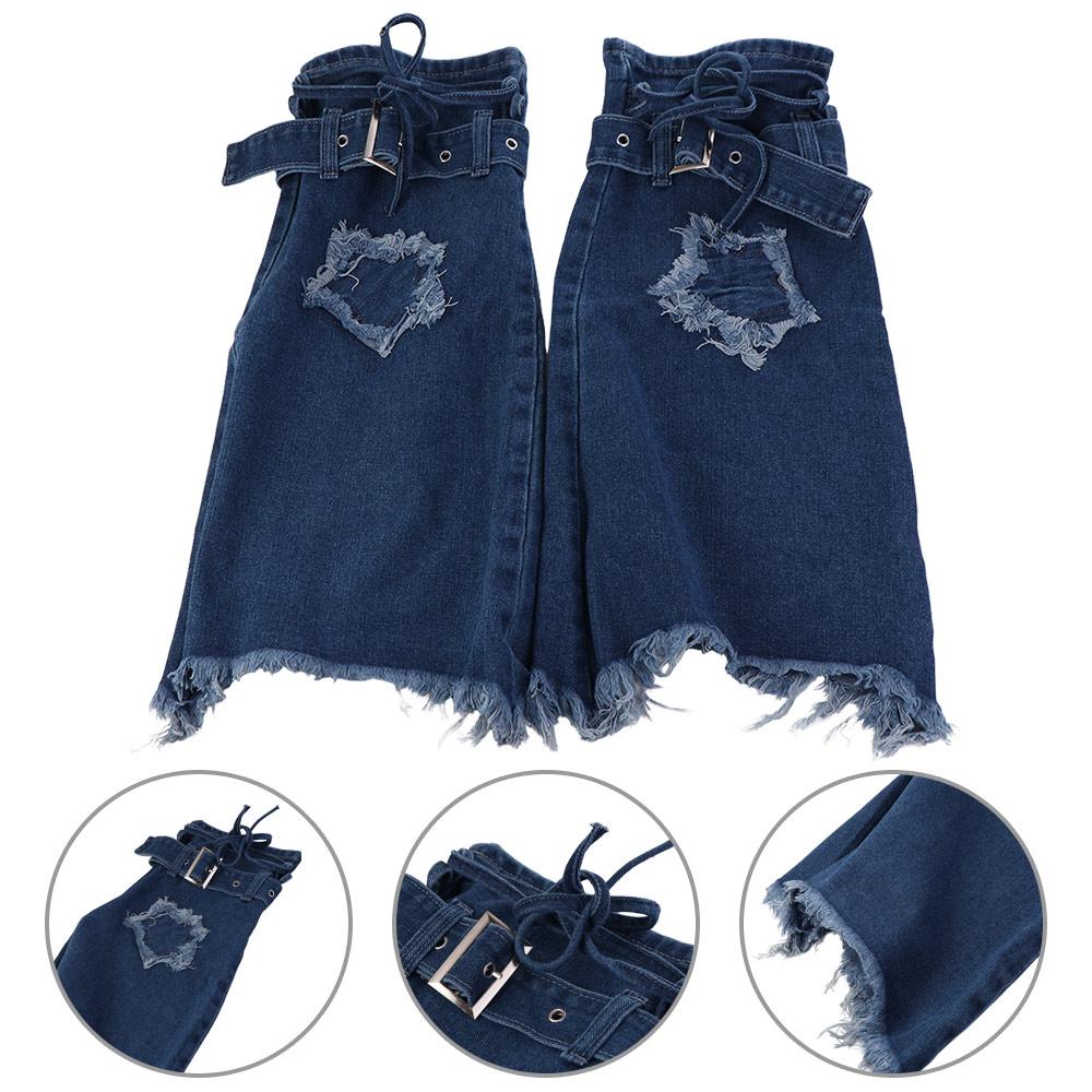 Звезды Y2K Джинсовые гетры Японские JK Лолита Длинные чулки Крест Труба Накладки на ноги Косплей