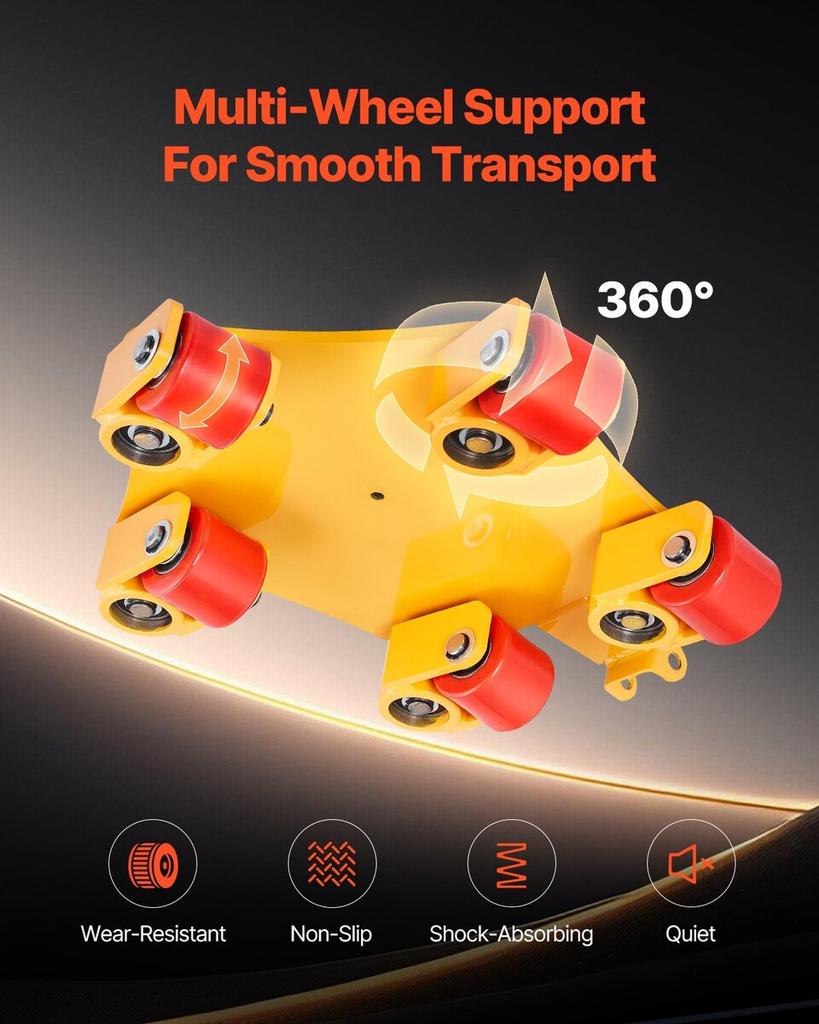 Machine Skate 8800 lbs Machinery Moving Skate with Handle 360° Rotation