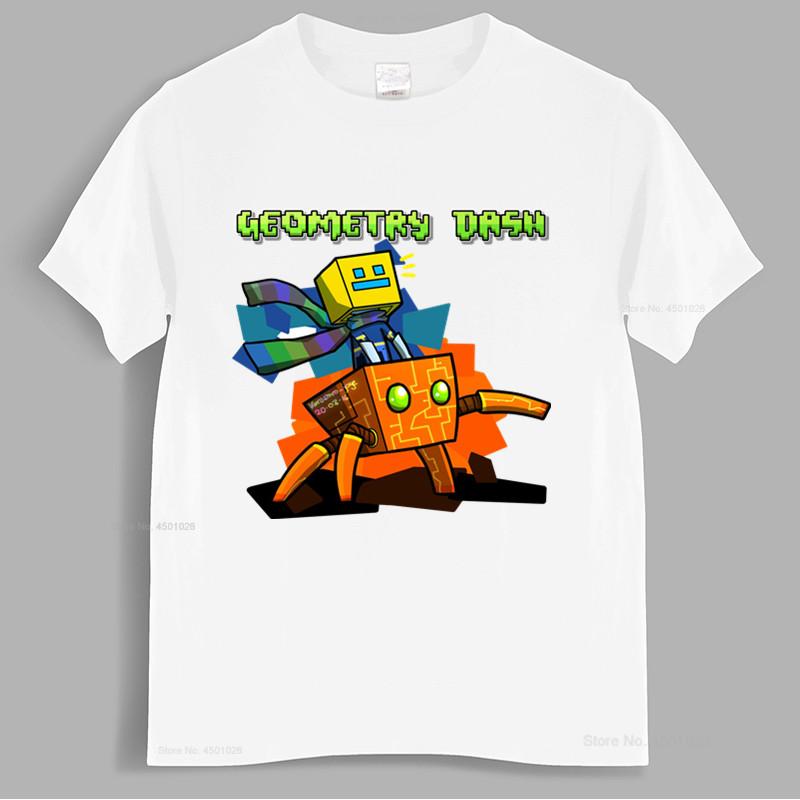 Geometry Dash Gaming Fans Tshirt Girls Boys Tee Personalised Free Age 5152 Fashion Tshirt Unisex Cotton Brand Teeshirt