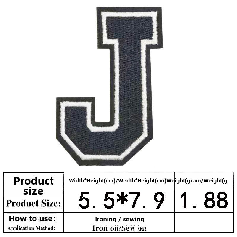 Вышитый алфавит и цифры нашивка на рукаве из джерси