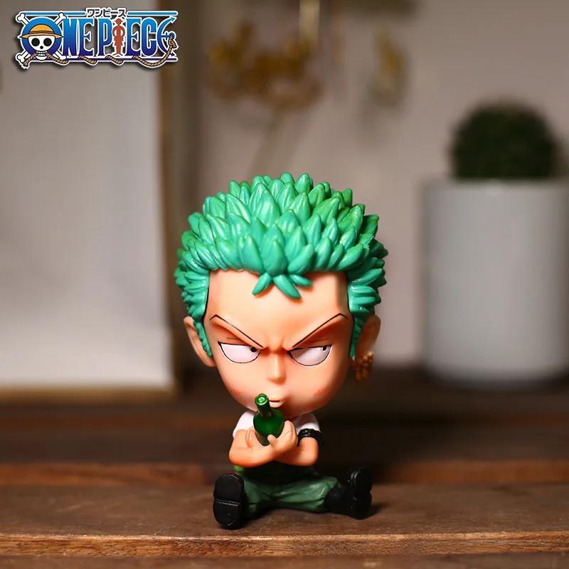Аниме One Piece Рождественская Фигурка 8-10 см ПВХ Луффи Ророноа Зоро Милые Украшения Q Версия Украшение для Автомобиля Коллекционная Модель