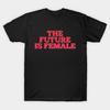 Мужская черная футболка с принтом The Future Is Female Без обрезки Термотрансферный принт Хлопковая футболка