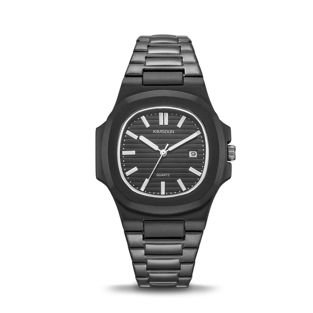 KIMSDUN Watch Men's Top Brand Luxury Clock Steel Belt Men's Watch Calendar Nightlight Sports Quartz Table Male