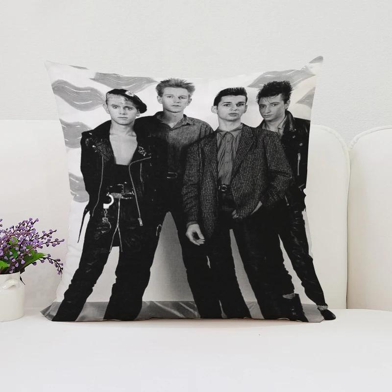 Reversible Printed Pillow Cover DDepeche MMode Fan Gift Home Sofa Decorative Cushion Cover Chair Lumbar Cushion x