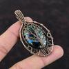 Древо Жизни Медь Азурит Малахит Кулон Медная Проволока Обернутый Кулон Медные Ювелирные Изделия Ручной Работы Подвеска Из Драгоценного Камня Дизайнерские Ювелирные Изделия Для Подарка